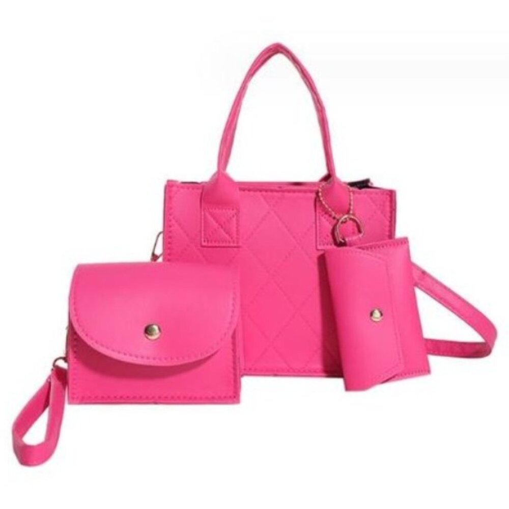 💥3/$15💥NEW - Shein 3-Piece Mini Tote Bag Set,  Rose Red
